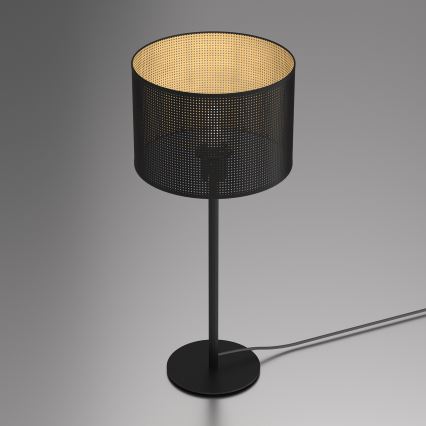 Lampa stołowa LOFT SHADE 1xE27/60W/230V śr. 25 cm czarny/złoty