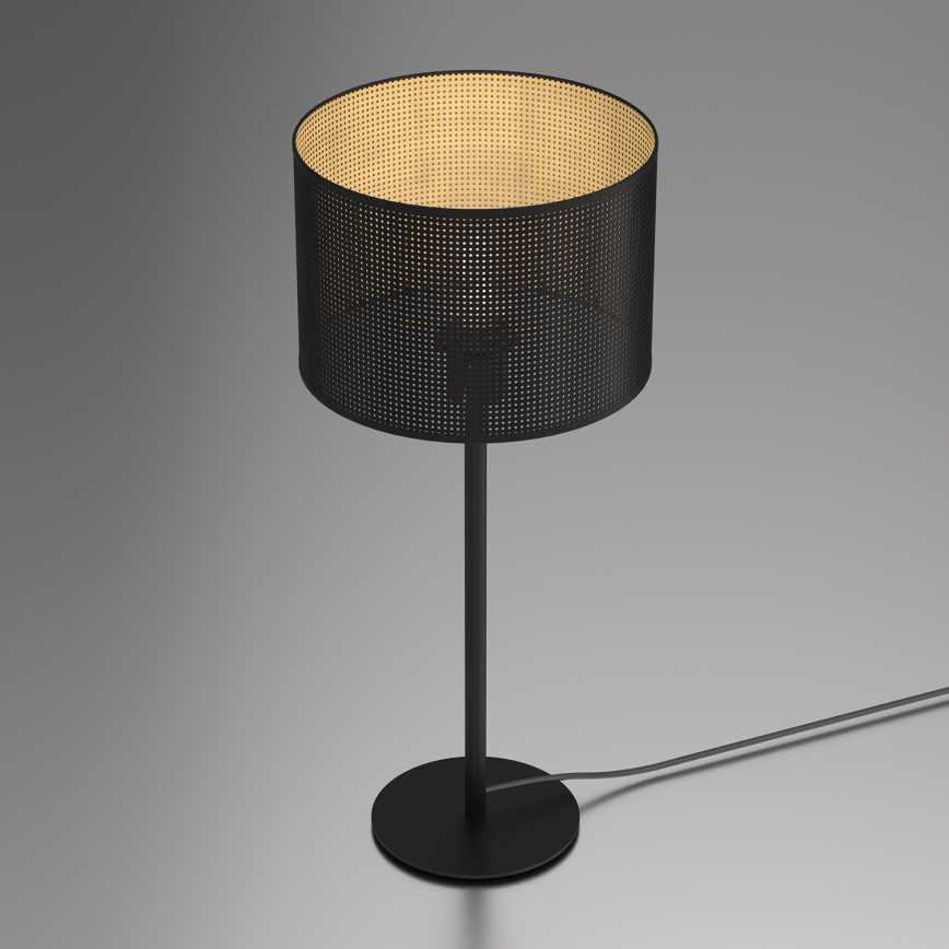 Lampa stołowa LOFT SHADE 1xE27/60W/230V śr. 25 cm czarny/złoty