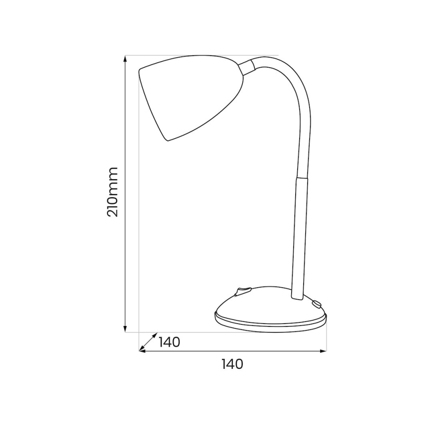 Lampa stołowa LOGIC 1xE27/60W/230V czarny