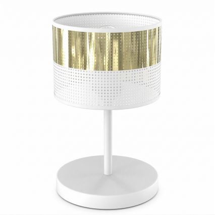 Lampa stołowa LUX 1xE27/15W/230V biała/złota