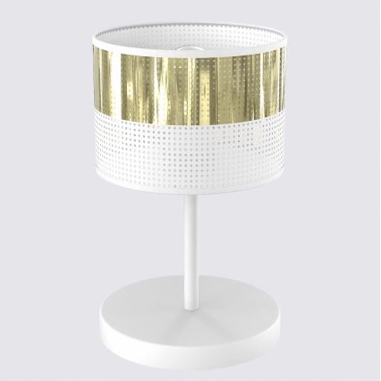Lampa stołowa LUX 1xE27/15W/230V biała/złota