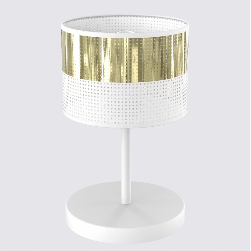 Lampa stołowa LUX 1xE27/15W/230V biała/złota