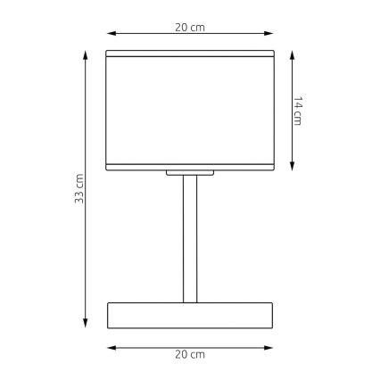 Lampa stołowa LUX 1xE27/15W/230V biała/złota