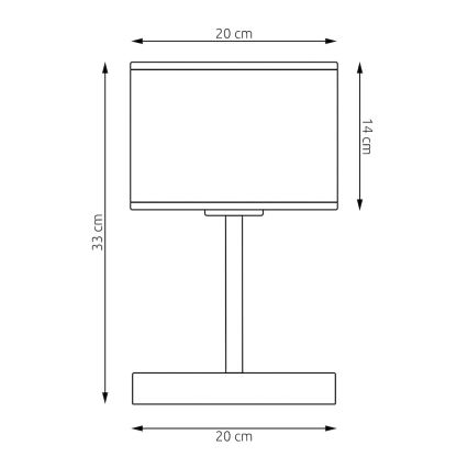 Lampa stołowa LUX 1xE27/15W/230V czarna/złota