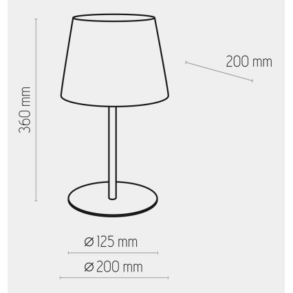 Lampa stołowa MAJA 1xE27/15W/230V biały