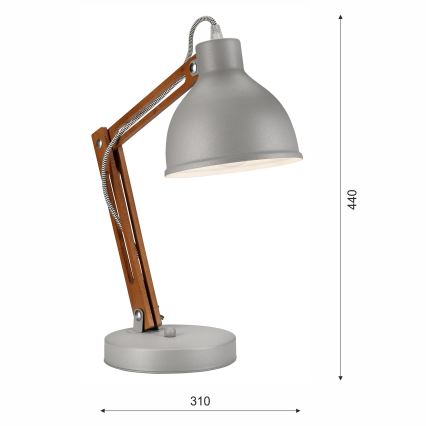 Lampa stołowa MARCELLO 1xE27/60W/230V buk - certyfikat FSC