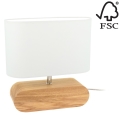 Lampa stołowa MARINNA 1xE27/25W/230V dąb - certyfikat FSC