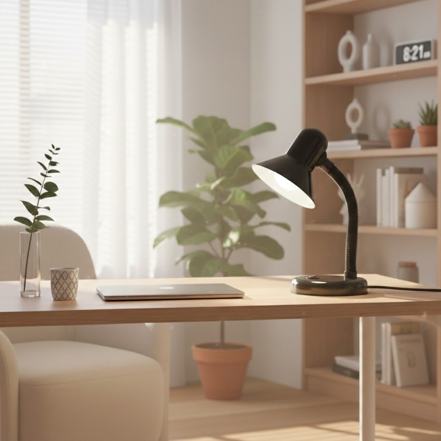 Lampa stołowa MENTOR 1xE27/15W/230V czarna