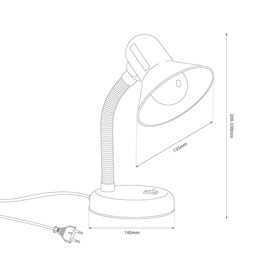 Lampa stołowa MENTOR 1xE27/15W/230V czerwona
