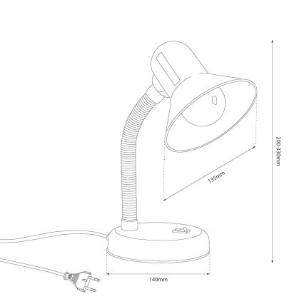 Lampa stołowa MENTOR 1xE27/15W/230V różowa