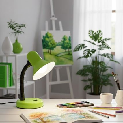 Lampa stołowa MENTOR 1xE27/15W/230V zielona