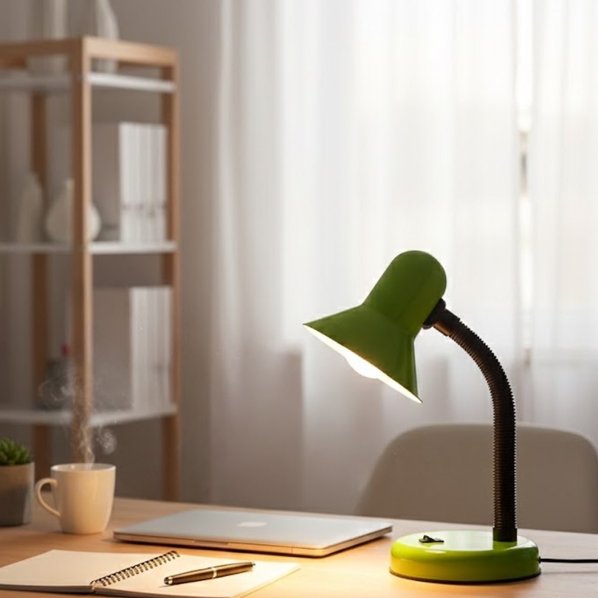 Lampa stołowa MENTOR 1xE27/15W/230V zielona
