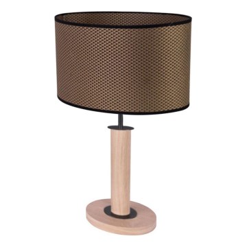Lampa stołowa MERCEDES 1xE27/40W/230V 46 cm brązowy/dąb