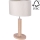 Lampa stołowa MERCEDES 1xE27/40W/230V 46 cm kremowa/dąb – certyfikat FSC