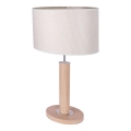 Lampa stołowa MERCEDES 1xE27/40W/230V 46 cm kremowy/dąb
