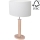 Lampa stołowa MERCEDES 1xE27/40W/230V 60 cm biała/dąb – certyfikat FSC