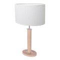 Lampa stołowa MERCEDES 1xE27/40W/230V 60 cm biała/dąb
