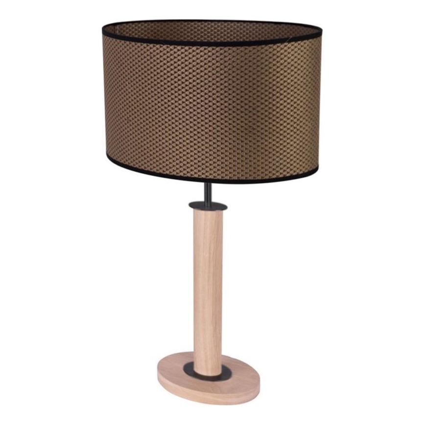 Lampa stołowa MERCEDES 1xE27/40W/230V 60 cm brązowy/dąb