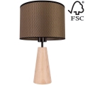 Lampa stołowa MERCEDES 1xE27/40W/230V śr. 43 cm brązowa/dąb – certyfikat FSC