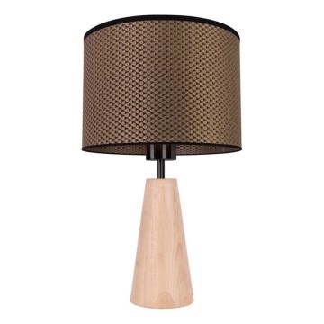Lampa stołowa MERCEDES 1xE27/40W/230V śr. 43 cm brązowy/dąb