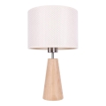 Lampa stołowa MERCEDES 1xE27/40W/230V śr. 43 cm kremowy/dąb