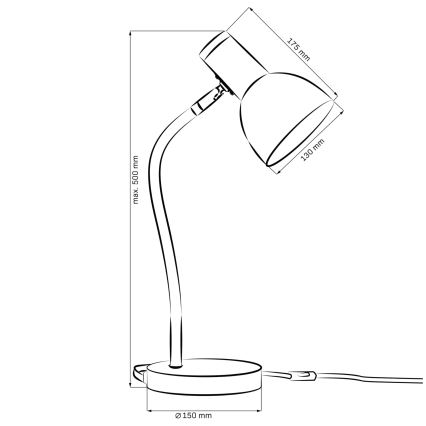 Lampa stołowa MIMI 1xE27/10W/230V niebieska