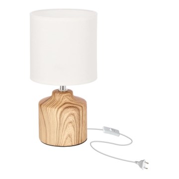 Lampa stołowa MINOS 1xE14/40W/230V brązowa/biała