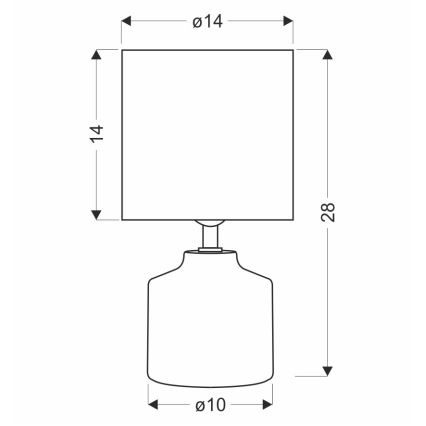 Lampa stołowa MINOS 1xE14/40W/230V brązowa/biała