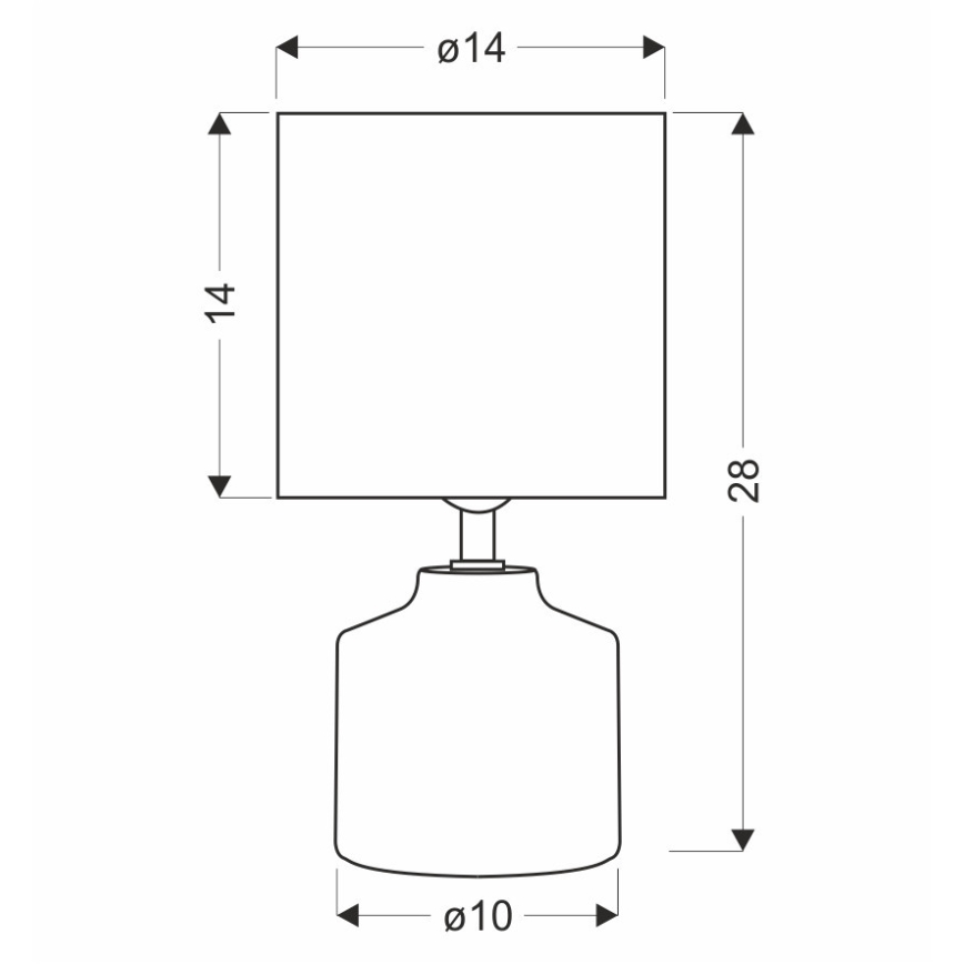 Lampa stołowa MINOS 1xE14/40W/230V brązowa/biała