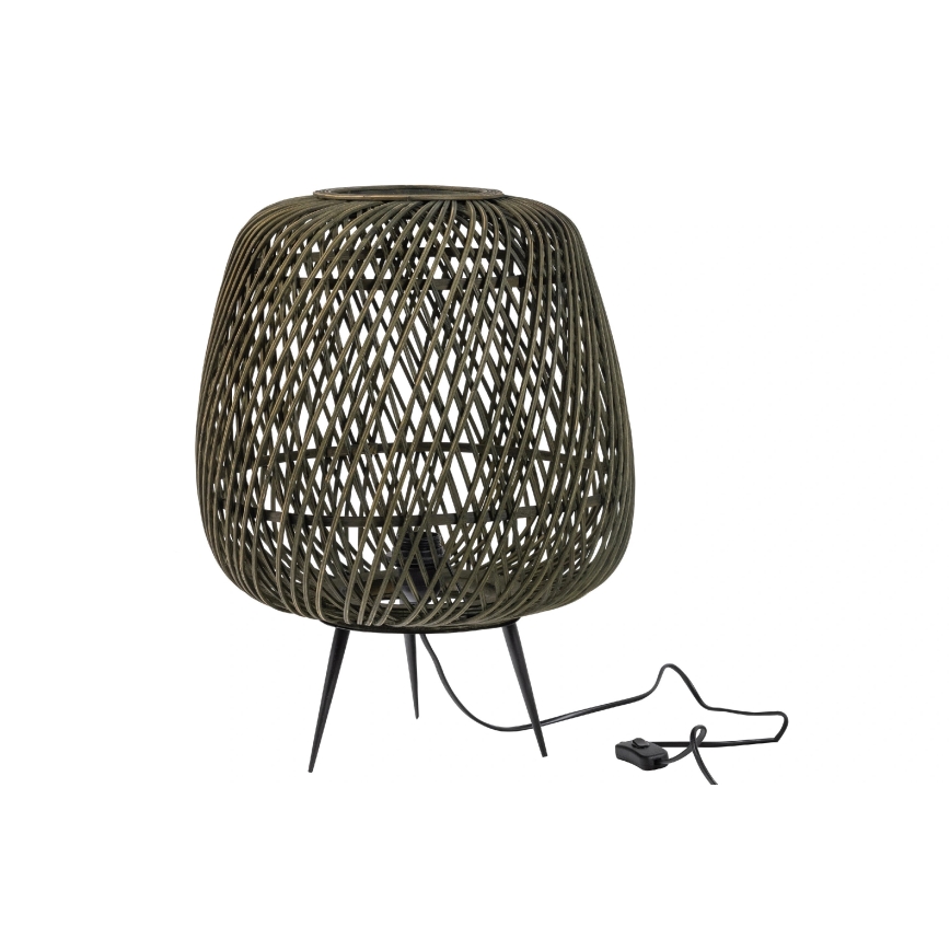 Lampa stołowa MOZA 1xE27/60W/230V bambus zielony