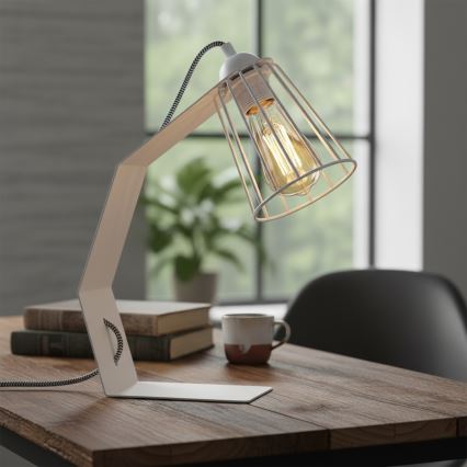 Lampa stołowa NANDO 1xE27/15W/230V biała