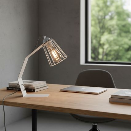 Lampa stołowa NANDO 1xE27/15W/230V biała