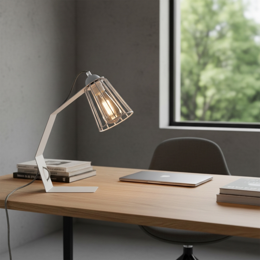 Lampa stołowa NANDO 1xE27/15W/230V biała