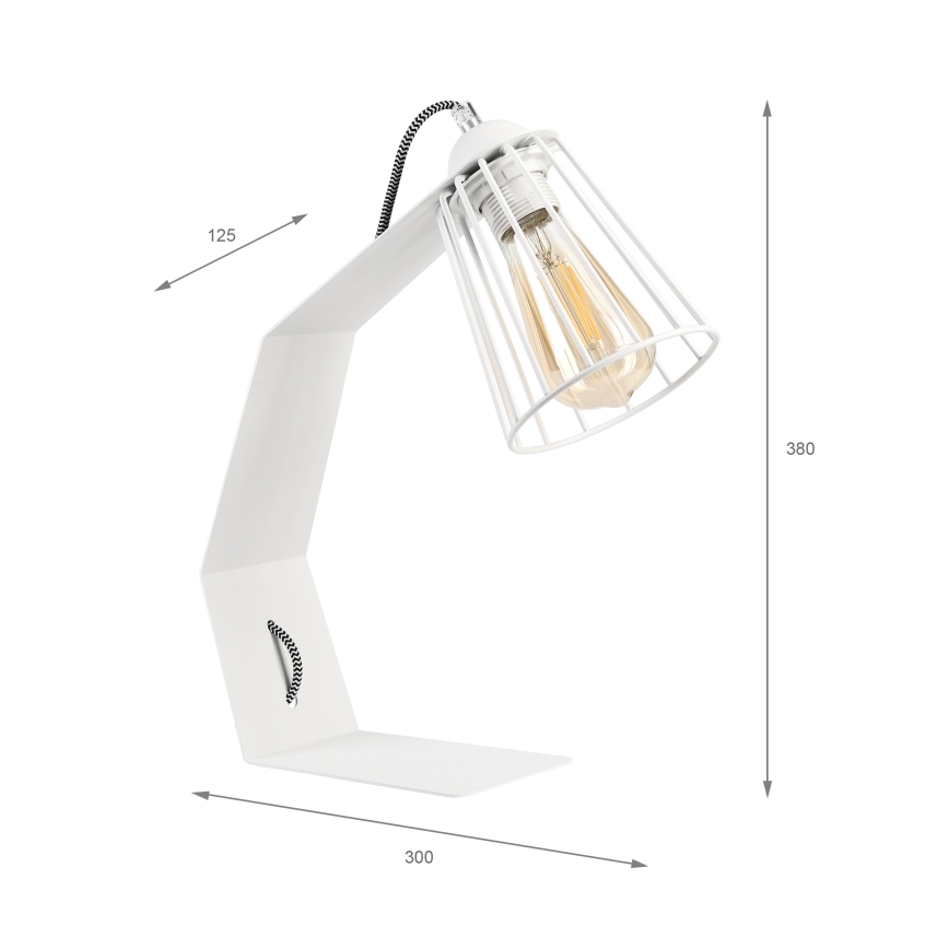 Lampa stołowa NANDO 1xE27/15W/230V biała