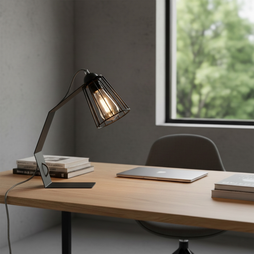 Lampa stołowa NANDO 1xE27/15W/230V czarna