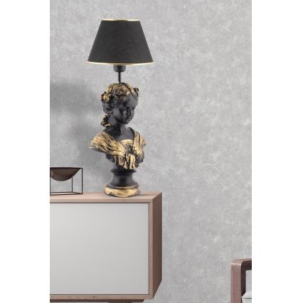 Lampa stołowa OPELYA 1xE27/40W/230V czarny/złoty