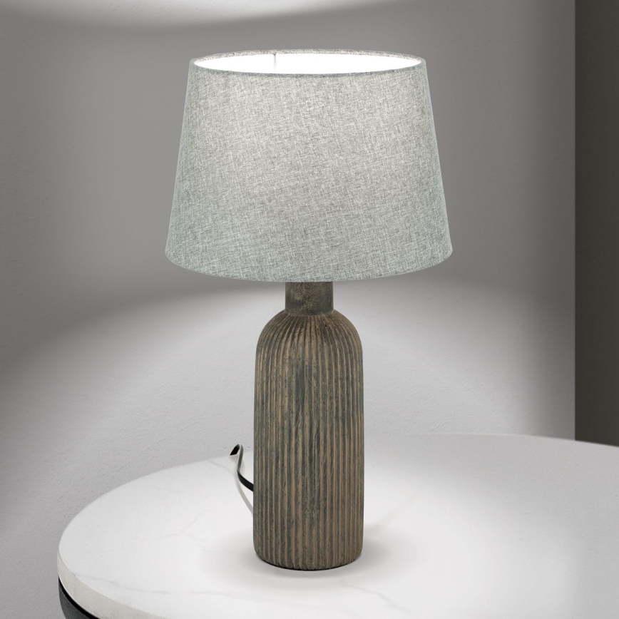 Lampa stołowa ORCHID 1xE27/40W/230V ceramika brązowy/szary