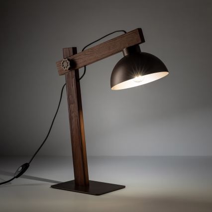 Lampa stołowa OSLO 1xE27/15W/230V orzech/brązowe