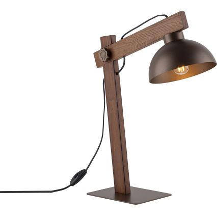 Lampa stołowa OSLO 1xE27/15W/230V orzech/brązowe