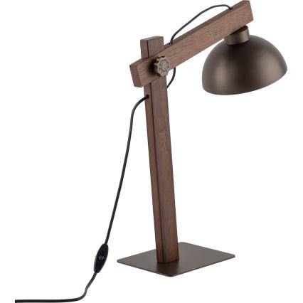 Lampa stołowa OSLO 1xE27/15W/230V orzech/brązowe