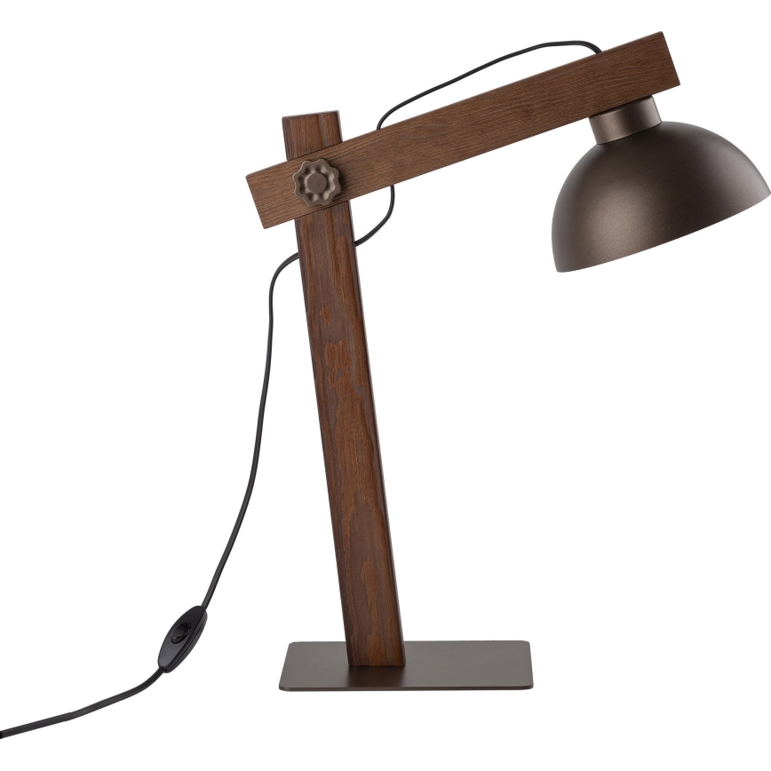 Lampa stołowa OSLO 1xE27/15W/230V orzech/brązowe