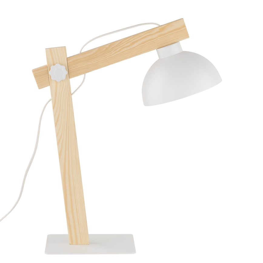 Lampa stołowa OSLO 1xE27/15W/230V sosna/biały