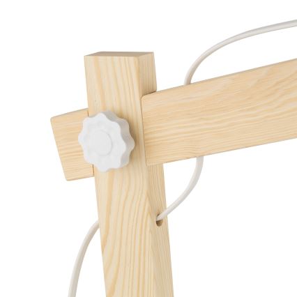 Lampa stołowa OSLO 1xE27/15W/230V sosna/biały