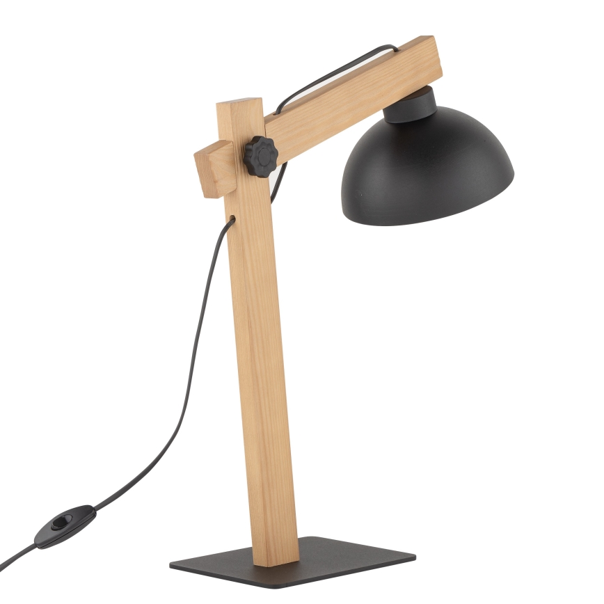 Lampa stołowa OSLO 1xE27/15W/230V sosna/czarny