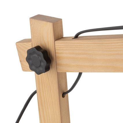 Lampa stołowa OSLO 1xE27/15W/230V sosna/czarny