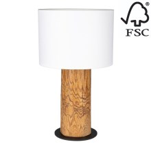 Lampa stołowa PINO MIX 1xE27/40W/230V sosna - certyfikat FSC