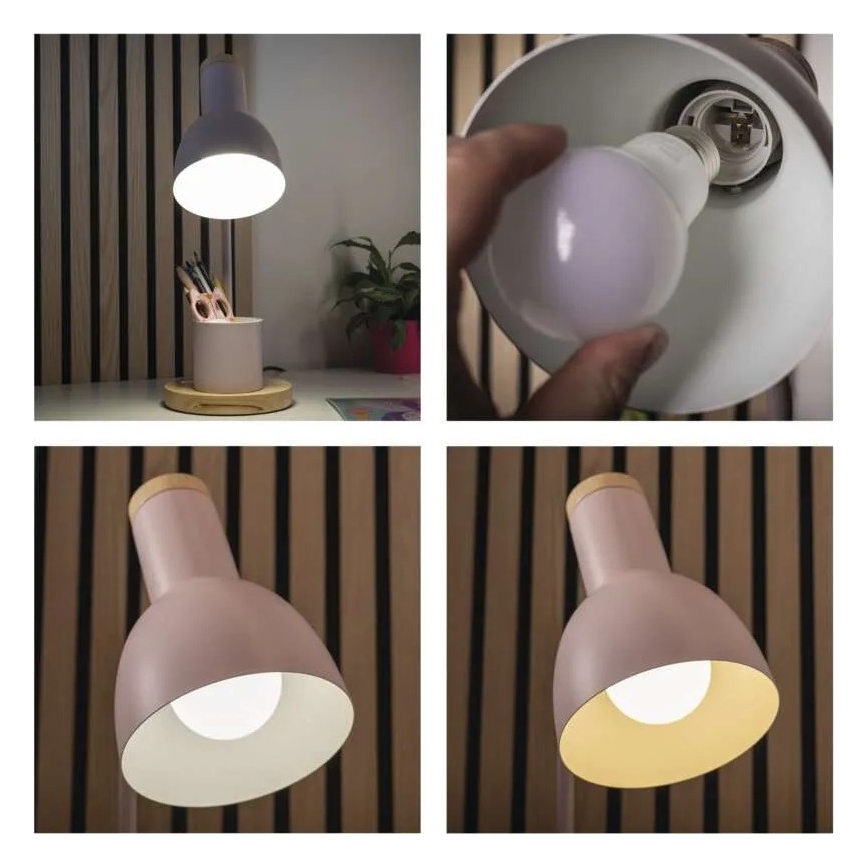 Lampa stołowa POPPY 1xE27/25W/230V różowa