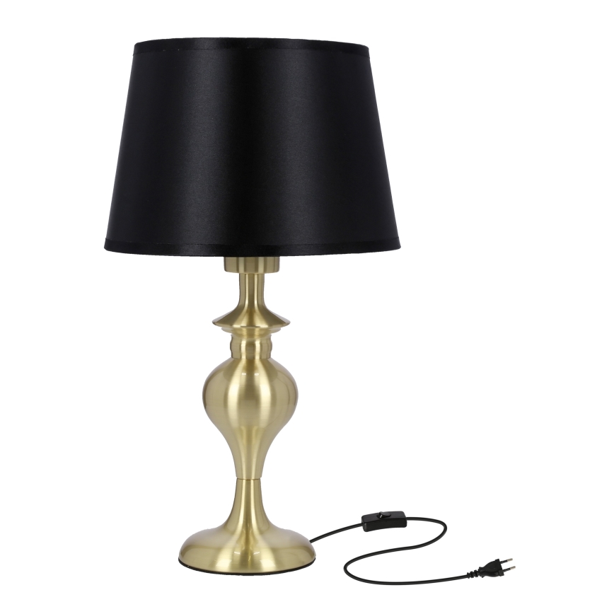 Lampa stołowa PRIMA GOLD 1xE27/60W/230V czarna/złota