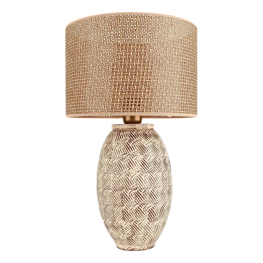 Lampa stołowa RAMZES 1xE27/40W/230V beżowa