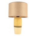 Lampa stołowa RAMZES 1xE27/40W/230V beżowa/żółta